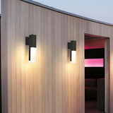 Applique murale extérieure LED avec détecteur de mouvement IP65 noir moderne