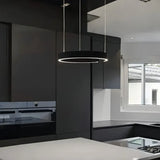 Suspension anneau en inox LED dimmable moderne pour salle à manger