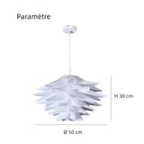 Suspension origami lotus blanche moderne pour salle à manger