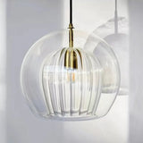 Suspension globe en verre moderne réglable en hauteur pour salle à manger