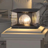 Lampe solaire de pilier design moderne en verre LED IP65 pour jardin