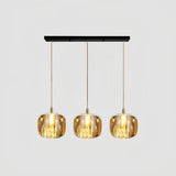 Suspension en cristal design moderne à hauteur réglable pour salle à manger