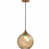 Suspension Boule en Verre Coloré Design Moderne pour Salle à Manger