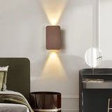 Applique double faisceau LED rectangulaire minimaliste en aluminium pour salon