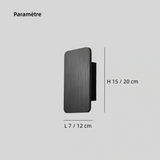 Applique double faisceau LED rectangulaire minimaliste en aluminium pour salon