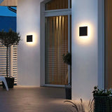 Applique exterieur carre moderne LED en aluminium IP65 pour porche