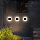 Applique exterieur carre moderne LED en aluminium IP65 pour porche