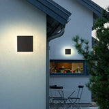 Applique exterieur carre moderne LED en aluminium IP65 pour porche