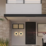 Applique exterieur carre moderne LED en aluminium IP65 pour porche