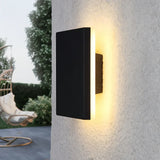 Applique exterieur carre moderne LED en aluminium IP65 pour porche