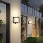 Applique extérieure carrée LED solaire moderne avec détecteur de mouvement IP65