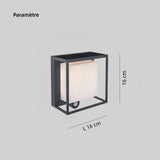 Applique extérieure carrée LED solaire moderne avec détecteur de mouvement IP65
