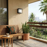 Applique extérieure carrée LED solaire moderne avec détecteur de mouvement IP65
