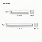Applique extérieure en béton rectangulaire double faisceau LED IP65 moderne