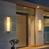 Applique extérieure en verre semi-cylindrique moderne LED IP65 pour porche