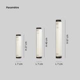 Applique extérieure en verre semi-cylindrique moderne LED IP65 pour porche