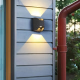 Applique murale extérieure haut et bas moderne en aluminium noir IP65 6W