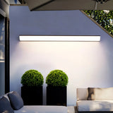 Applique extérieure longue LED noire en métal moderne IP65 pour porche