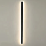 Applique extérieure longue noire minimaliste LED IP65 avec détecteur de mouvement