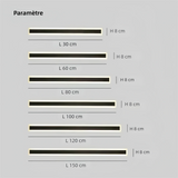 Applique extérieure longue noire minimaliste LED IP65 avec détecteur de mouvement