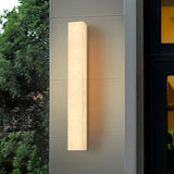 Applique extérieure rectangulaire moderne solaire LED effet marbre blanc IP65