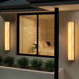 Applique extérieure rectangulaire moderne solaire LED effet marbre blanc IP65