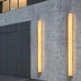 Applique extérieure rectangulaire moderne solaire LED effet marbre blanc IP65