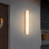 Applique extérieure rectangulaire moderne solaire LED effet marbre blanc IP65