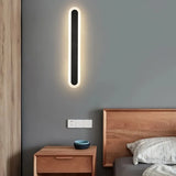Applique murale barre minimaliste noire LED dimmable pour salon