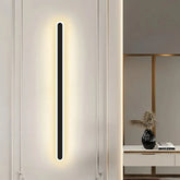 Applique murale barre minimaliste noire LED dimmable pour salon