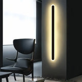 Applique murale barre minimaliste noire LED dimmable pour salon