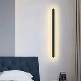 Applique murale barre minimaliste noire LED dimmable pour salon