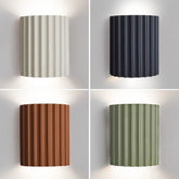 Applique murale cannelée scandinave en résine LED haut et bas pour salon