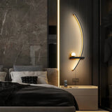 Applique murale en arc moderne LED de chevet
