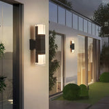 Applique murale extérieure avec détecteur de mouvement en aluminium moderne LED IP65 pour porche