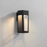 Applique murale exterieur rectangulaire en aluminium noir moderne LED IP65 pour porche