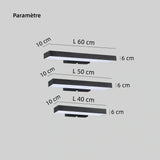 Applique murale extérieure détecteur de mouvement LED rectangulaire noir IP65 pour porche