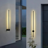 Applique murale extérieure longue minimaliste LED orientable en aluminium noir IP65