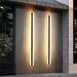 Applique murale extérieure longue noir minimaliste LED dimmable IP65