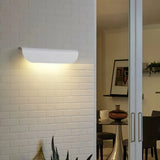 Applique murale extérieure moderne courbée en aluminium LED IP65 pour porche