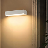 Applique extérieure rectangulaire moderne en métal noir LED IP65 pour porche