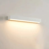 Applique extérieure rectangulaire moderne en métal noir LED IP65 pour porche