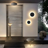 Applique murale extérieure ronde LED moderne IP65 pour porche