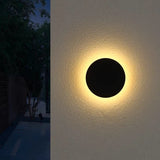 Applique murale extérieure ronde LED moderne IP65 pour porche