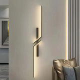 Applique murale linéaire LED dimmable au design moderne pour le salon