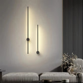 Applique murale linéaire LED orientable moderne noire pour salon