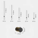 Applique murale linéaire LED orientable moderne noire pour salon