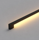 Applique murale linéaire noire en métal LED dimmable minimaliste pour salon