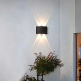 Applique murale moderne noire LED à éclairage haut et bas pour salon