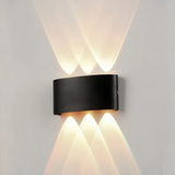 Applique murale moderne noire LED à éclairage haut et bas pour salon